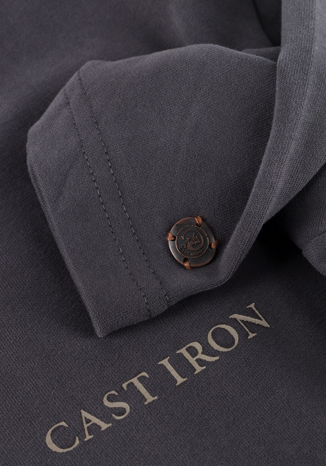 Graue CAST IRON T-shirt RELAXED FIT PEACHED JERSEY - large