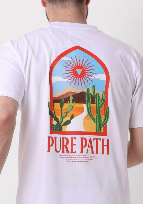 Weiße PURE PATH T-shirt TSHIRT WITH CHEST AND BACK PRINT - large