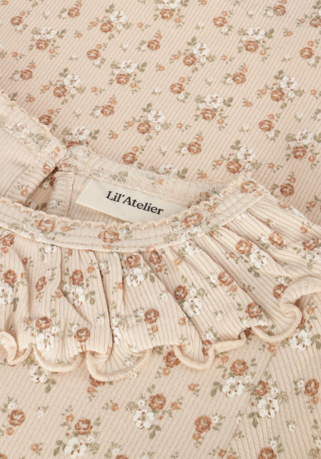 Beige LIL' ATELIER Tops & T-shirts NMFGAGO KNI LS SLIM TOP LIL - large