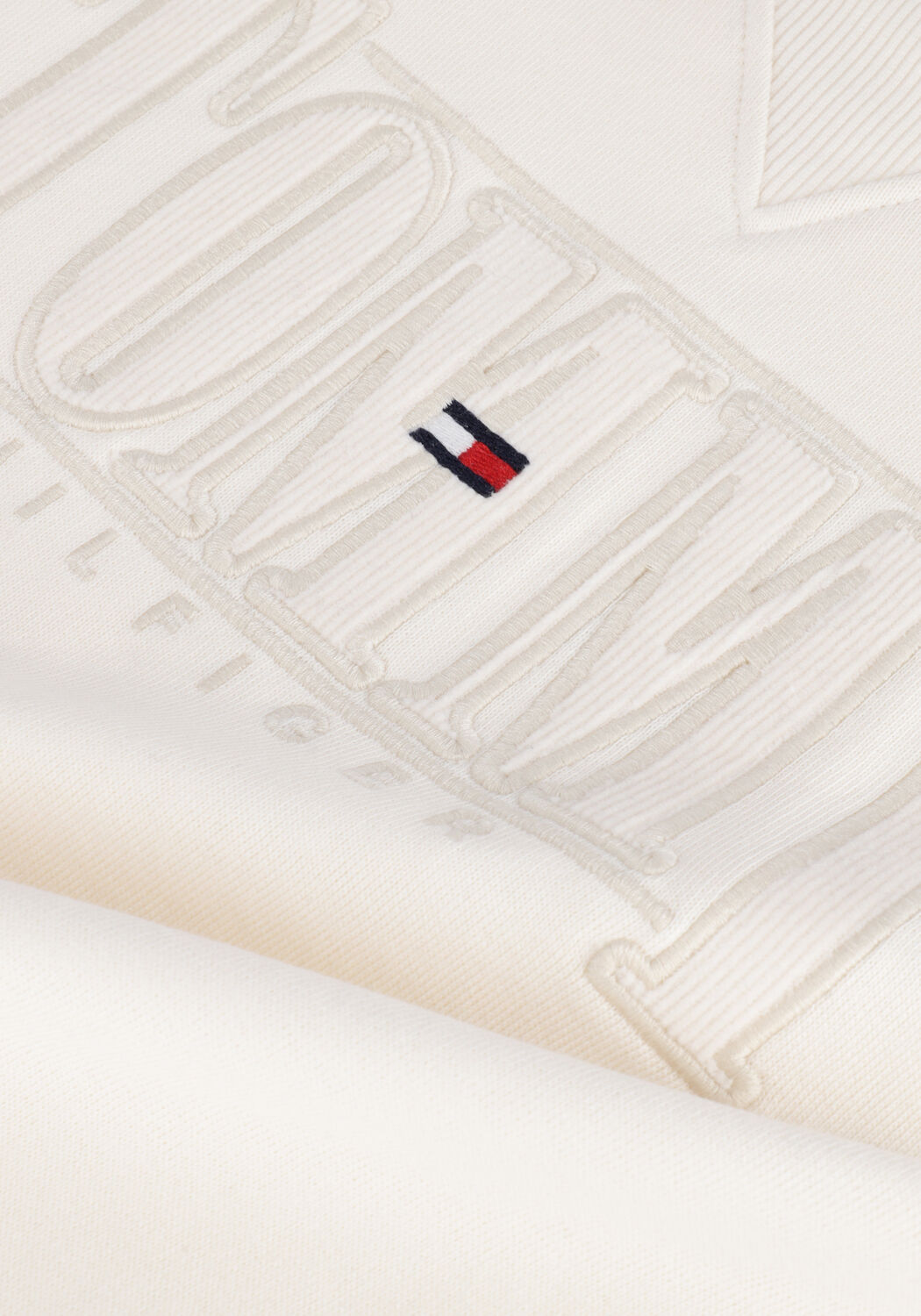 Wei&szlig;e TOMMY HILFIGER Sweatshirt CORD APPLIQUE SWEATSHIRT - large