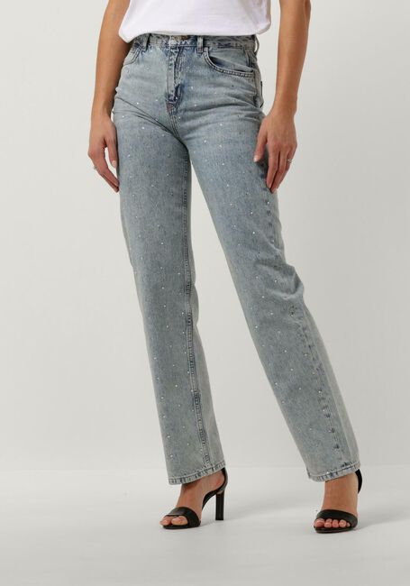 Hellblau COLOURFUL REBEL Straight leg jeans JONES RHINESTONES DENIM - large