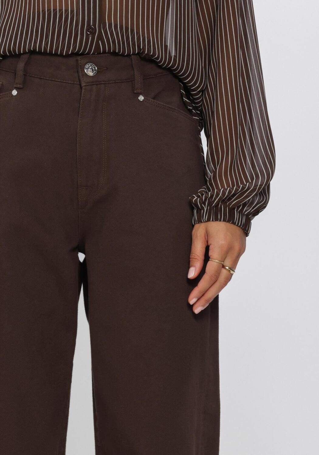Braune DANTE6 Weite Hose BRAVE BARREL LEG JEANS - large