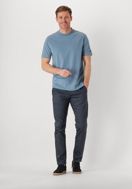 Blaue CAST IRON T-shirt SHORT SLEEVE R-NECK REGULAR FIT INTERLOCK - large