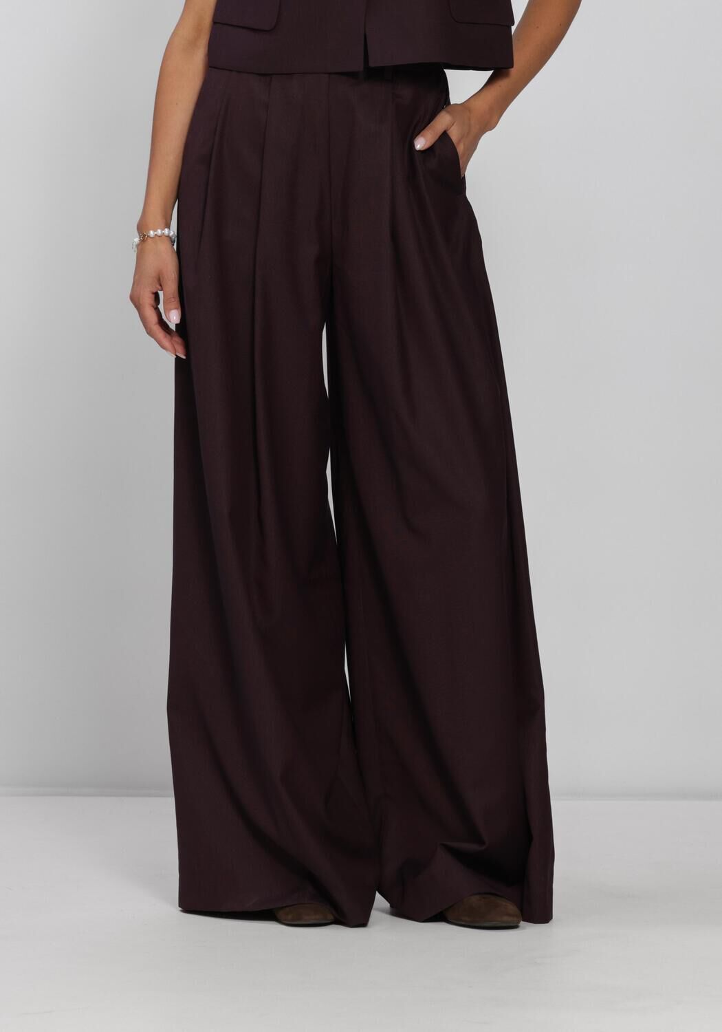 Braune BY-BAR Weite Hose SEF PANTS - large