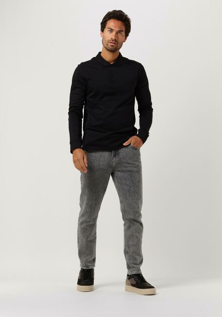 Schwarze CALVIN KLEIN Polo-Shirt SMOOTH COTTON SLIM LS POLO - large