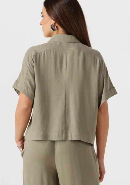 Olive SELECTED FEMME T-shirt SLFVIVA SS CROPPED SHIRT - large