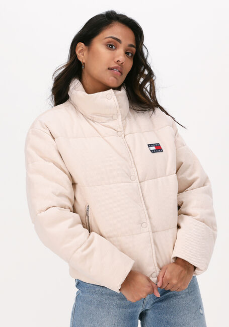Beige TOMMY JEANS Wattierte Jack TJW CORD PUFFA JACKET - large