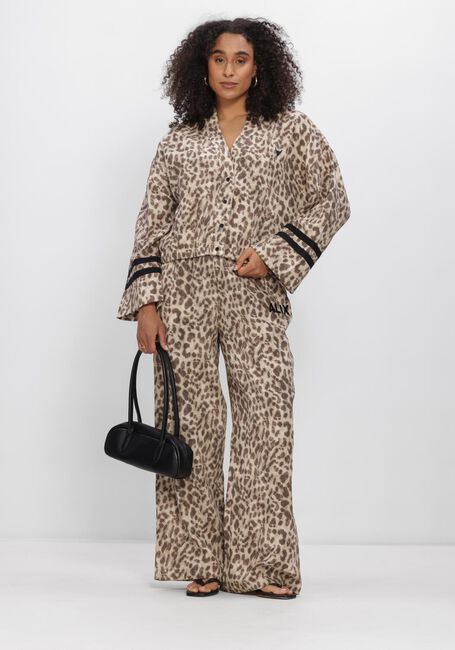 Braune ALIX THE LABEL Hosen LADIES WOVEN SPORTY ANIMAL PANTS - large