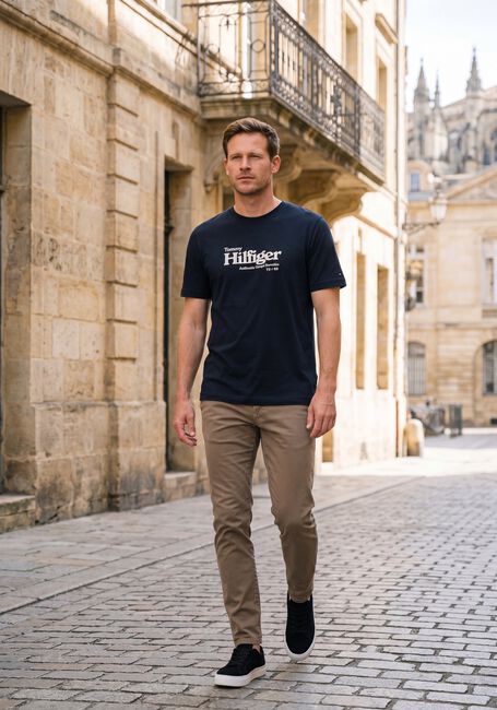 Dunkelblau TOMMY HILFIGER T-shirt NAUTICAL CHEST GRAPHIC REG TEE - large