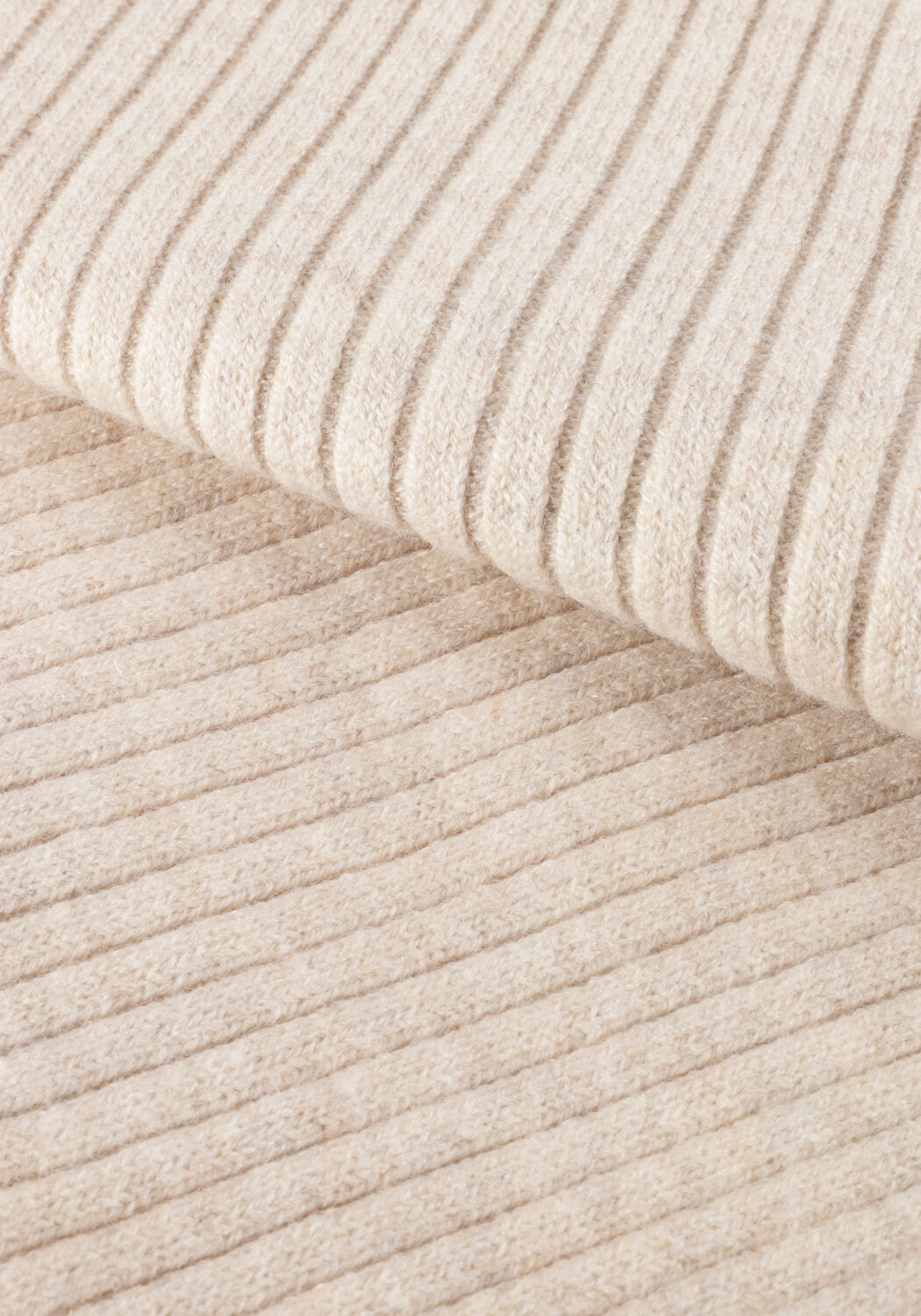 Beige OBJECT Pullover OBJELVA 2/4 RE O-NECK KNIT - large