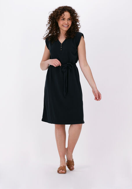 Schwarze SUMMUM Midikleid DRESS WASHED MODAL PIQUE - large