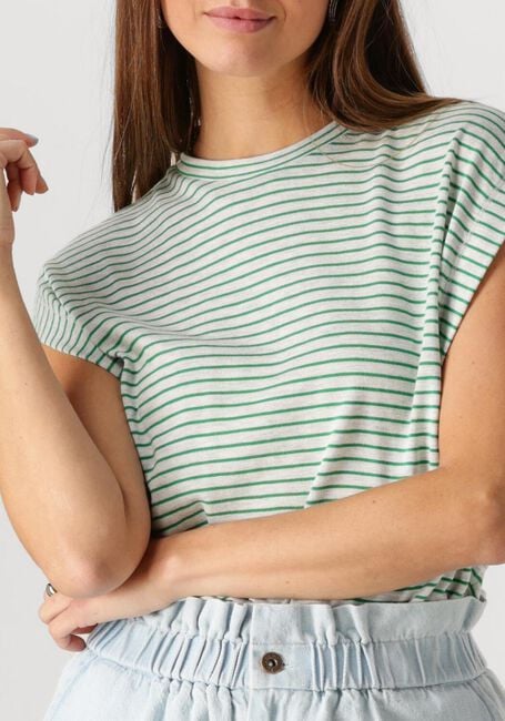 Grüne BY-BAR Top MASON SMALL STRIPE TOP - large