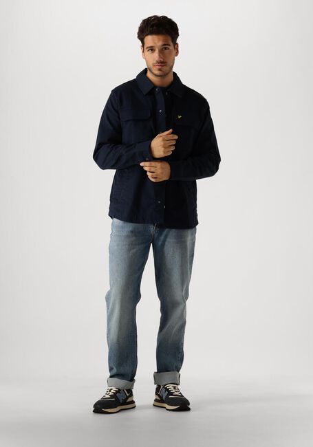 Blaue LYLE & SCOTT Pullover COTTON MERINO CREW NECK JUMPER - large