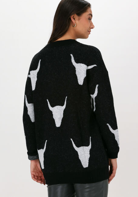 Schwarze ALIX THE LABEL Pullover BULL JAQUARD PULLOVER - large