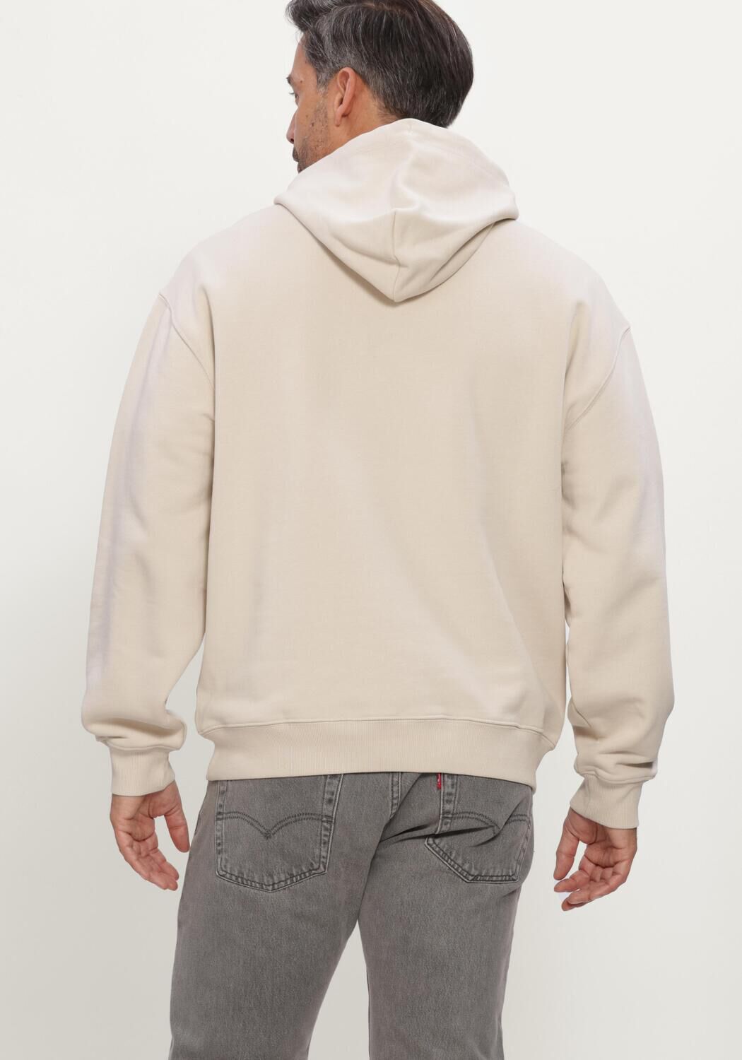 Beige LYLE & SCOTT Sweatshirt HEAVYWEIGHT LOOPBACK PULLOVER HOODIE - large