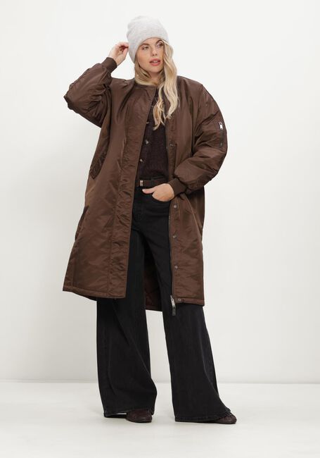 Braune MY ESSENTIAL WARDROBE Wattierte Jack HELGAMW REVERSABLE LONG JACKET - large