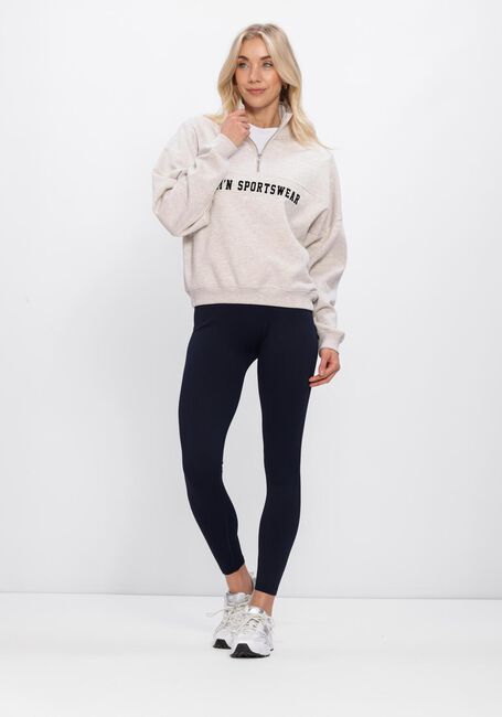 Beige AIM'N Pullover VARSITY SWEAT HALF ZIP - large