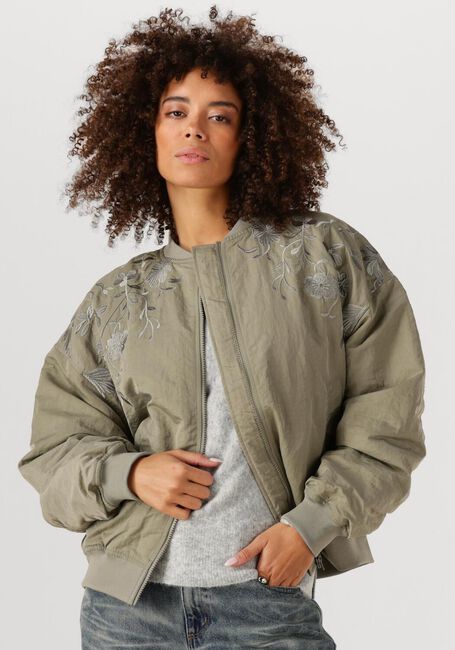 Khaki SUMMUM Jack JACKET BOMBER PADDED EMBROIDERY - large