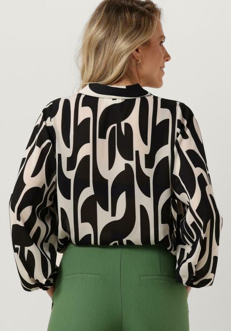 Schwarze ANOTHER LABEL Blusen MACY GRAPHIC SHIRT L/S - large