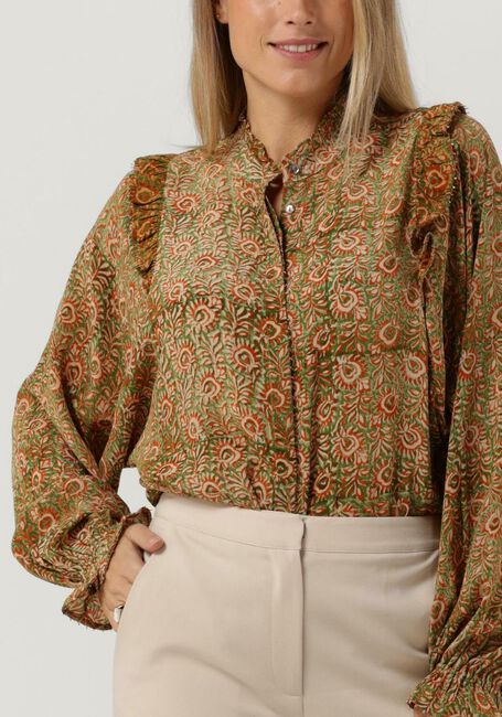 Dunkelgr&uuml;n SISSEL EDELBO Blusen JUANA SILK SHIRT - large