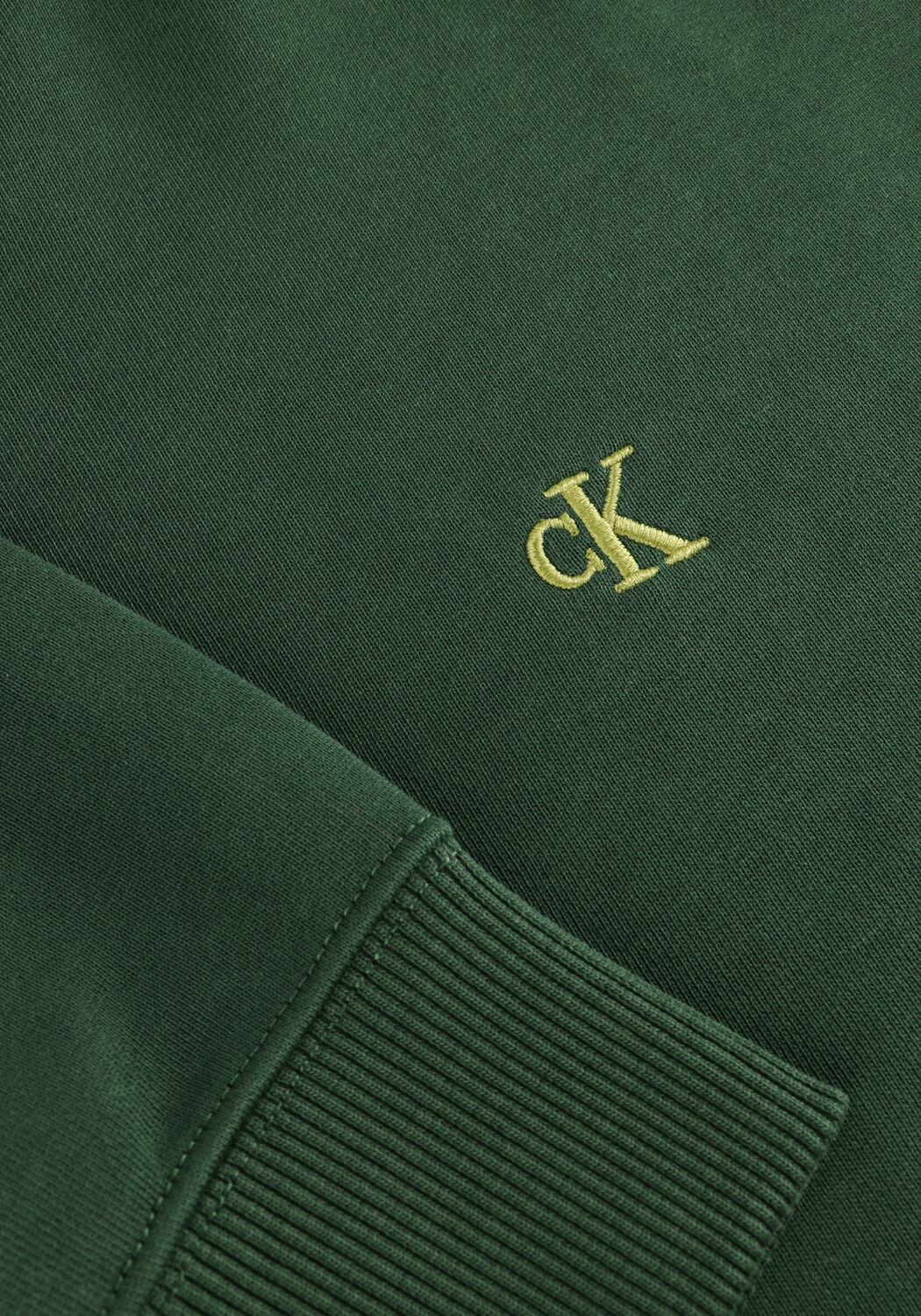 Dunkelgr&uuml;n CALVIN KLEIN Sweatshirt LS EU 350TERRY MONOGRAM CN SWEAT - large