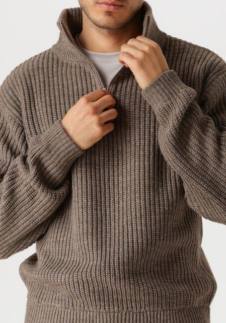Taupe AMERICAN VINTAGE Pullover CRASHWAY HALF ZIP H - large