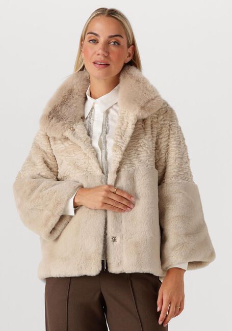 Beige FREEBIRD Fake-Fur-Jack OLISA - large