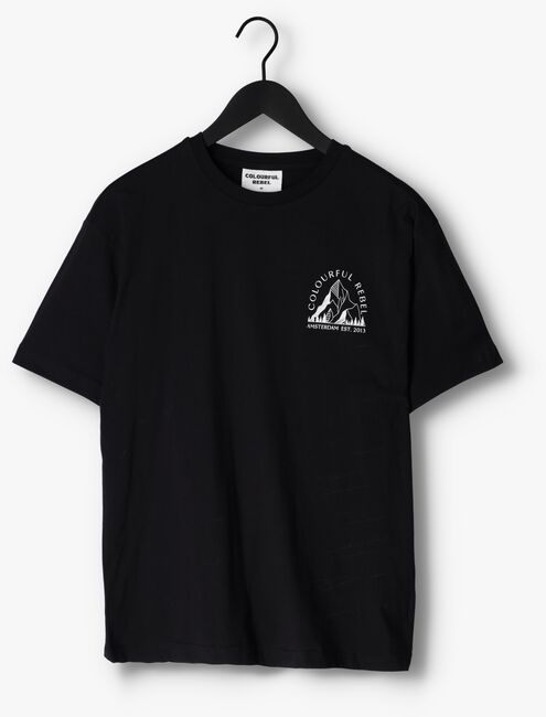 Schwarze COLOURFUL REBEL T-shirt MOUNTAIN BASIC TEE - large