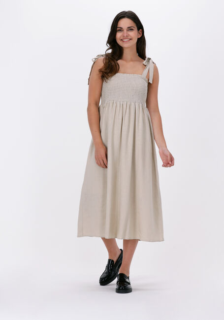 Beige OBJECT Midikleid NELA S/L DRESS - large