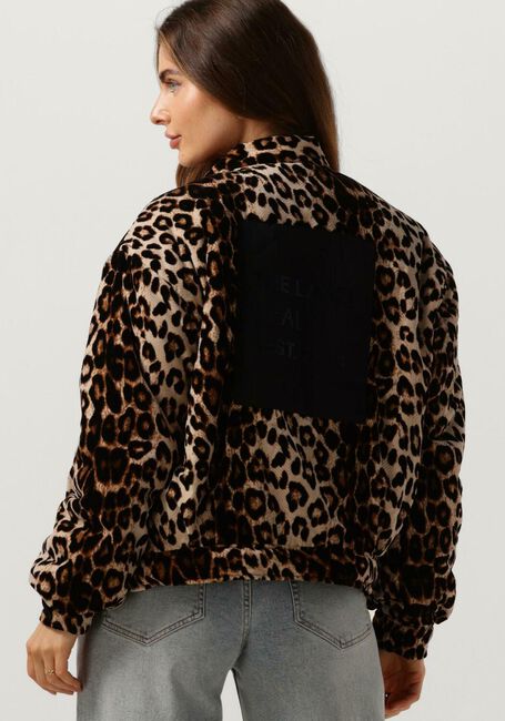 Schwarze ALIX THE LABEL Jack LADIES WOVEN ANIMAL BOMBER - large