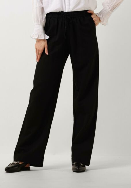 Schwarze NEO NOIR Weite Hose SONAR LINEN PANTS - large