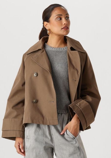 Braune WITHBLACK Jack WBLJIMBERLY SHORT TRENCH COAT - large