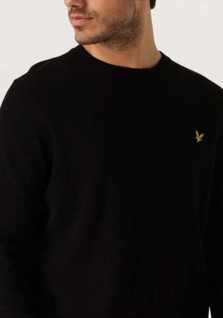 Schwarze LYLE & SCOTT Pullover COTTON MERINO CREW NECK JUMPER - large