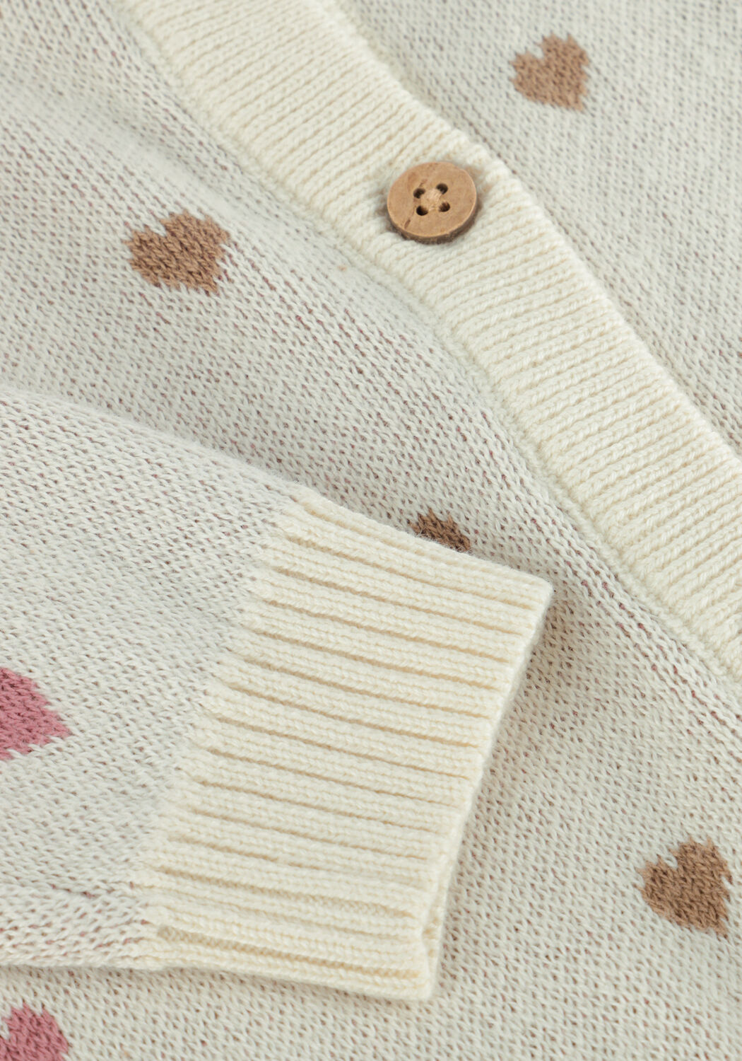 Creme LIL' ATELIER Strickjacke NBFSARAN LS KNIT CARD HEART LIL - large