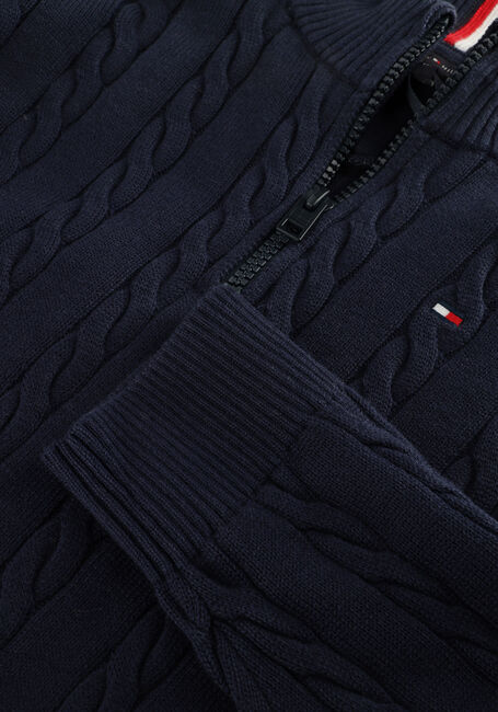 Dunkelblau TOMMY HILFIGER Pullover CABLE HALF ZIP SWEATER - large