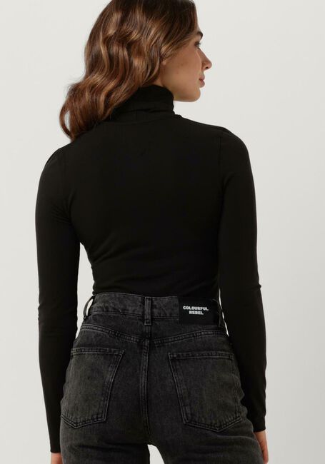 Schwarze TOMMY JEANS Langarmshirts OTHER KNIT LONGSLEEVE - large