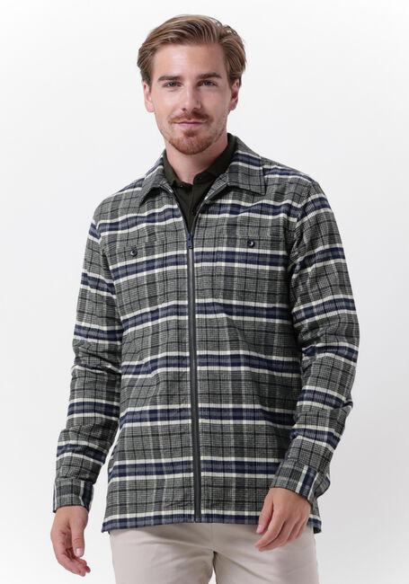 Graue DSTREZZED Overshirt ZIPPED OVERSHIRT FANCY TARTAN - large