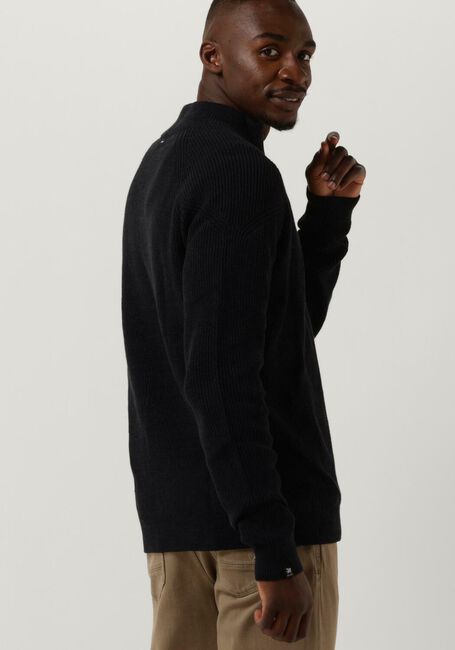 Schwarze VANGUARD Pullover HALF ZIP COLLAR COTTON MOULINE - large