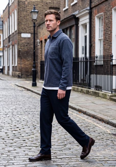 Dunkelblau THE GOODPEOPLE Pullover LEO - large