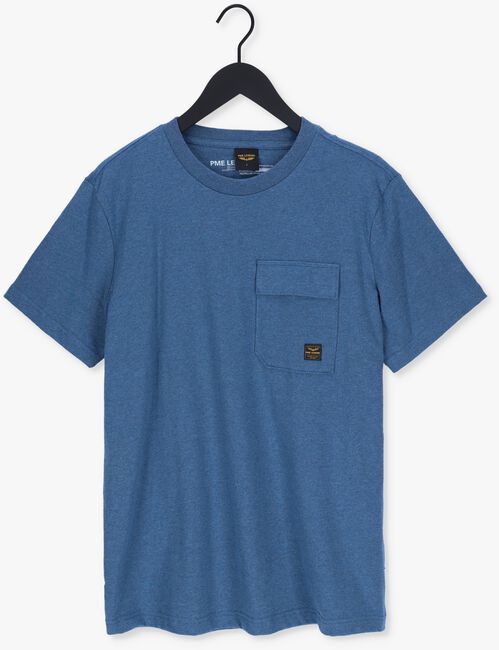 Blaue PME LEGEND T-shirt SHORT SLEEVE R-NECK OPEN END MELANGE JERSEY - large