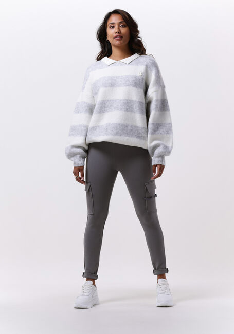 Ecru 10DAYS Pullover STRIPED POLO SWEATER KNIT - large