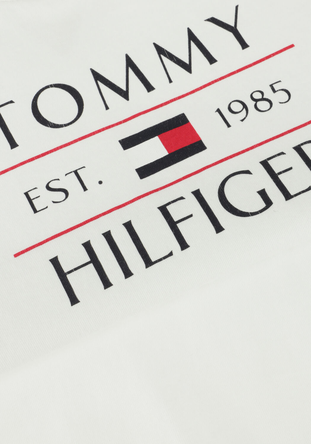 Wei&szlig;e TOMMY HILFIGER T-shirt TOMMY FLAG HILFIGER REG TEE SS - large