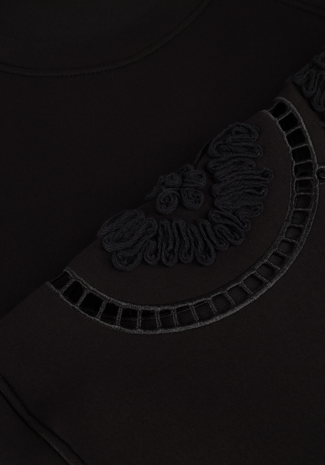 Schwarze OBJECT Minikleid OBJDORINA LO L/S SWEAT DRESS - large