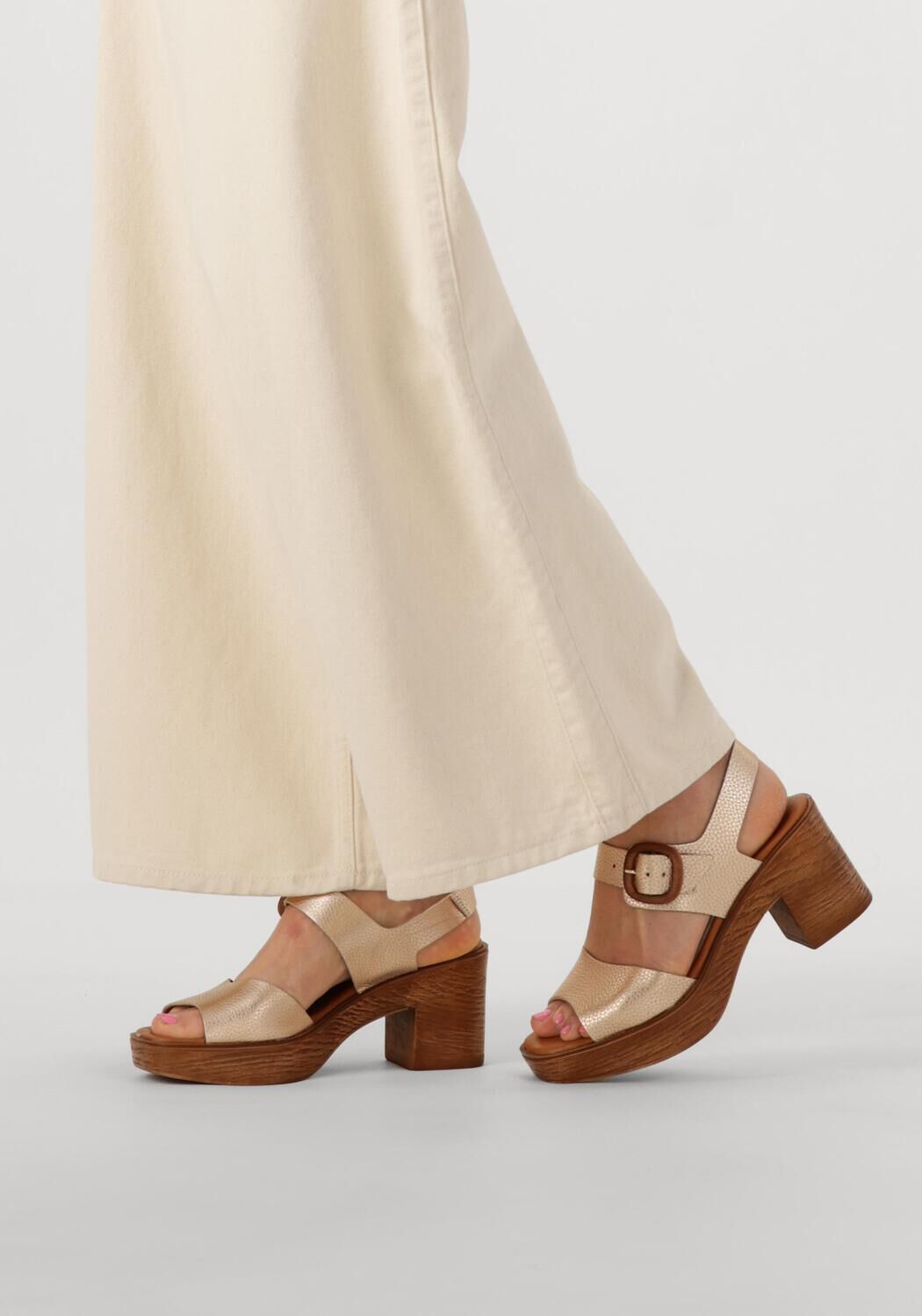 Goldfarbig STEFANO LAURAN Sandaletten mit Absatz 930 - large