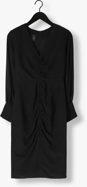 Schwarze ACCESS Minikleid RUCHED DRESS WITH V NECKLINE - large