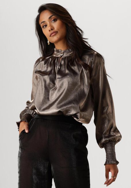 Braune NUKUS Blusen MARBELLA BLOUSE SHINY - large