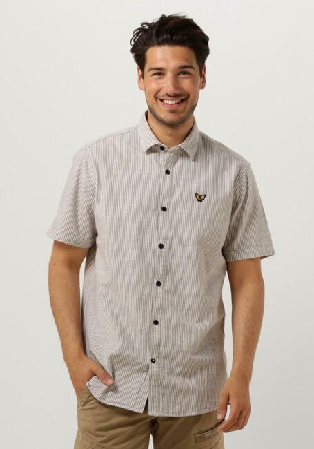 Beige PME LEGEND Casual-Oberhemd SHORT SLEEVE SHIRT YARN DYED STRIPE - large