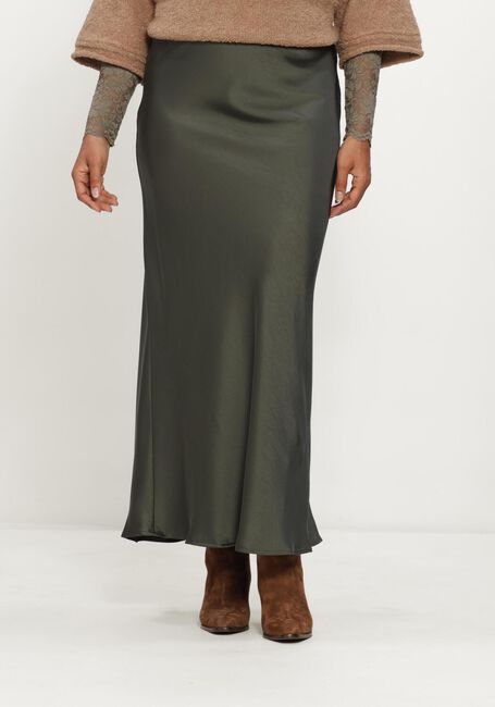 Dunkelgr&uuml;n NEO NOIR Maxirock VICKY HEAVY SATEEN SKIRT - large
