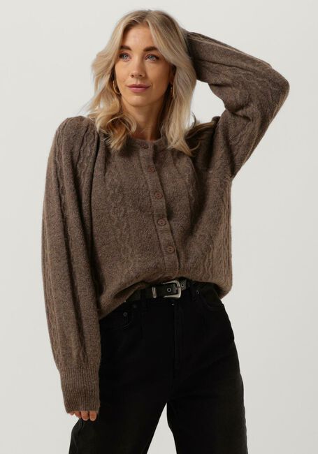 Taupe CO'COUTURE Strickjacke PIXIE POINTELLE CARDIGAN - large