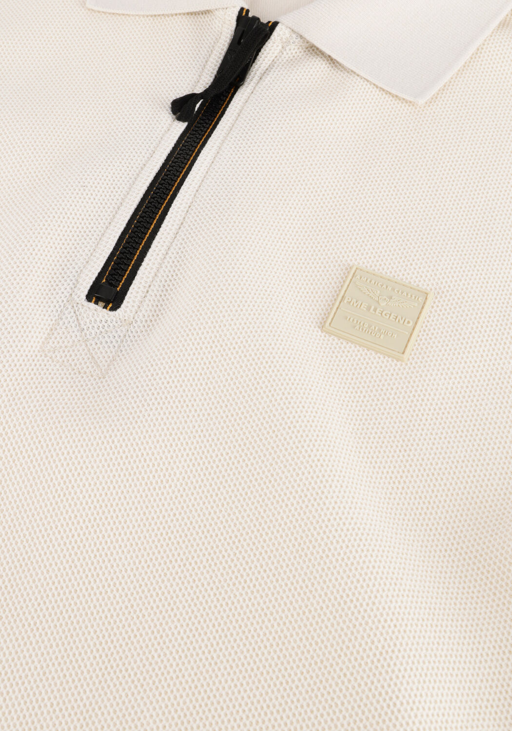 Beige PME LEGEND Polo-Shirt WAFFLE STRUCTURE PIQUE - large